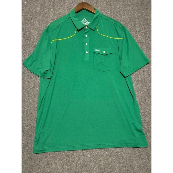BURLEBO Green Polo Shirt with Yellow Accents - Picture 2 of 8